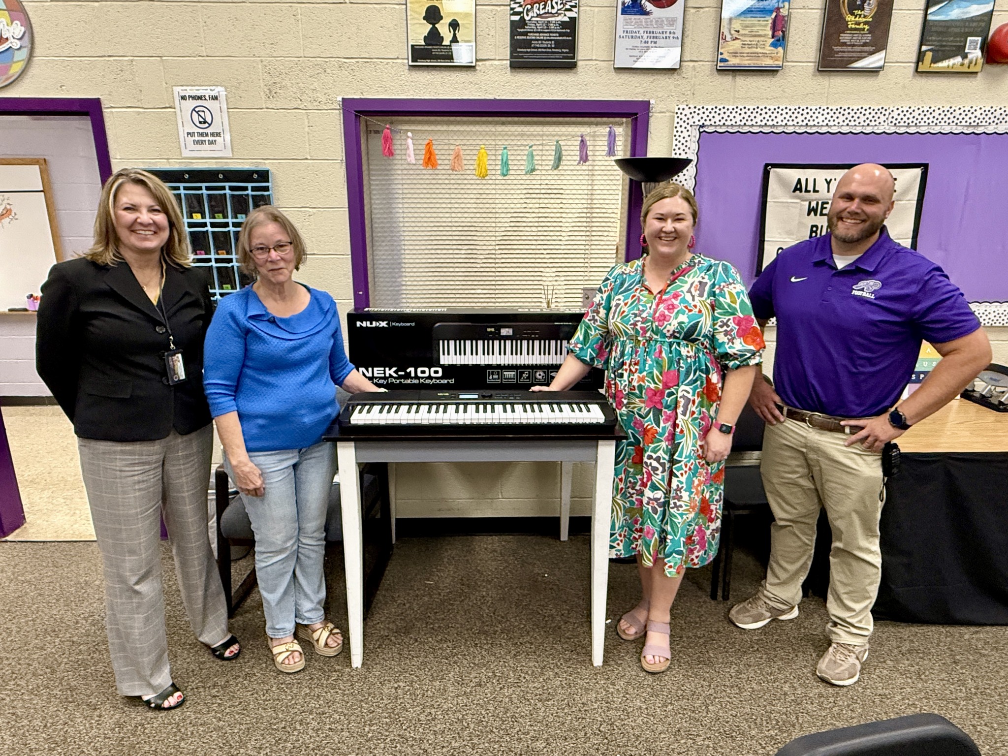Just Because Donates Keyboards to SCPS Music Departments